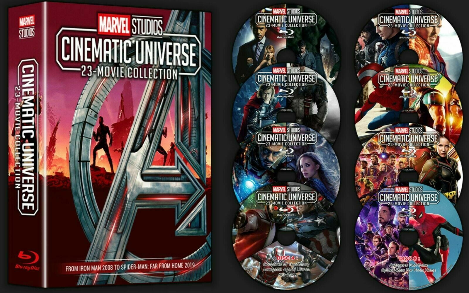 NewMarvel Studios Cinematic Universe 23 Movie Collection Blu