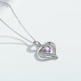 thumbnail image 4 of Coachuhhar Heart Necklace 925 Sterling Silver Infinity Birthstone Necklace Love Heart Pendant Necklace Jewelry Birthday Gift for Women, 4 of 8