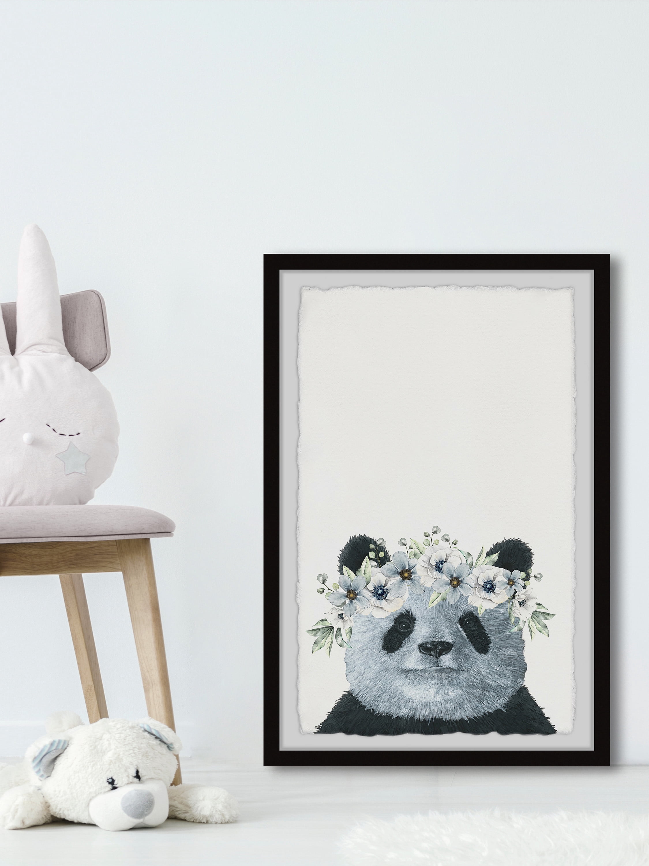 Marmont Hill Floral Crowned Panda Framed Wall Art