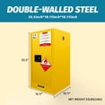 thumbnail image 6 of XiMeijiun 16 Gallon Flammable Storage Cabinet, 18'' x 18'' x 35'' Explosion Proof Cabinet, Thickening Titanium Steel Flammable Safety Cabinet, for Storage of Flammable Materials,, 6 of 7