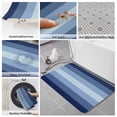 thumbnail image 6 of Navy Blue Ombre Bath Mat 3 Piece Bathroom Rug Set, Gradient Navy Blue Woods Farmhouse Non Slip Bath Rug Contour Mat and Toilet Lid Cover, Absorbent Shower Mats Soft Bath Rugs and Mats Sets, 6 of 8