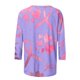 thumbnail image 4 of Camisetas Casuales de las Mujeres Impresas 3/4 Manga Blusa Cuello Redondo Estante de Imitación, Moda Casual Top para las Mujeres, 4 of 5