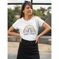 thumbnail image 2 of Radiate Positivity Rainbow T-Shirt Women -Smartprints Designs, Female 5X-Large, 2 of 4