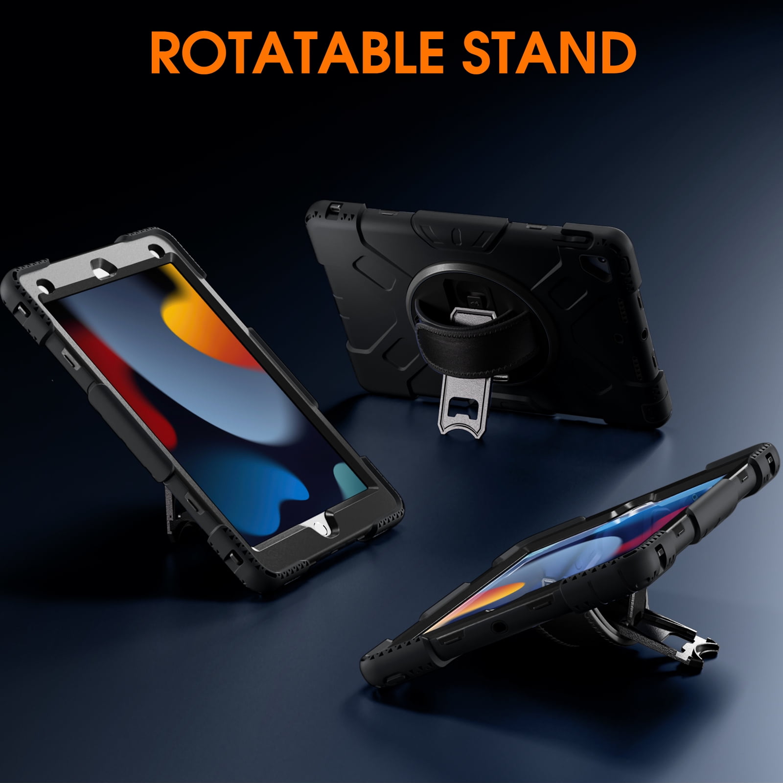 GEAK Compatible with Apple iPad 9th/8th/7th Generation 10.2 inch Case Cover with Screen Protector
