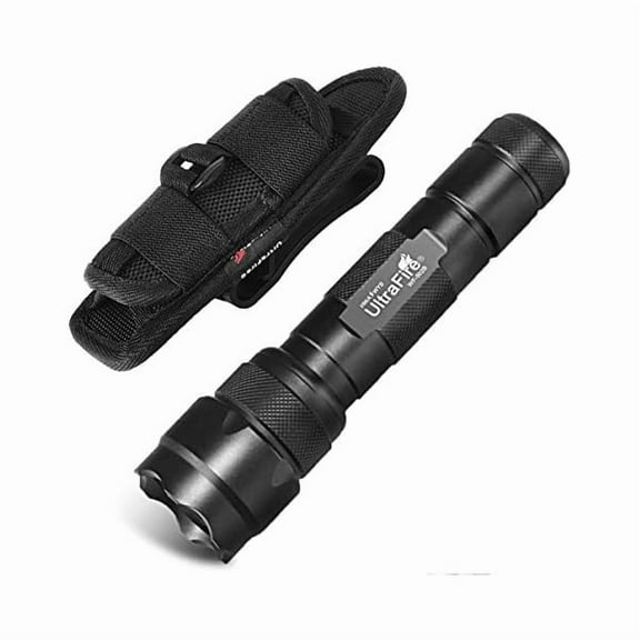 ZC WF-502B Single Mode Flashlight with Holster,1000 Lumen Mini Tactical LED Flashlight Duty Flashlights with Belt Holster Bright Handheld Small Flashlight Battery not Included