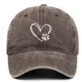 thumbnail image 4 of WMNTST Unisex Baseball Caps Washed Cap Heart Embroidery Curved Brim Outdoor Everyday Adjustable Hats, 4 of 4
