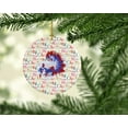 thumbnail image 2 of Comb Tail Betta Christmas Ceramic Ornament 2.8 in x 2.8 in, 2 of 3