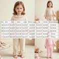 thumbnail image 4 of yboeqw Toddler Girl 2Pcs Outfit Ruffle Collar Long‑Sleeve Top & Pants Soft Casual Loungewear Set for Little Girls,Size 3-4 Years, 4 of 5