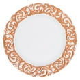 thumbnail image 6 of 50Pcs White Antique Charger Plates Set with Gold Edge, 13" Plastic Embossed Decorative Plate, Reusable Serving Dinner Plate for Wedding, Dining, Party Events (White Background with Gold Rim), 6 of 18