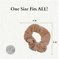 thumbnail image 5 of Motique Accessories 12 Pack Solid Hair Ties Scrunchies (Tan), 5 of 5