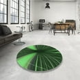 thumbnail image 3 of Ahgly Company Indoor Round Patterned Dark Forest Green Area Rugs, 5' Round, 3 of 6