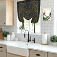 thumbnail image 5 of Vintage Navy Blue Roses Balloon Curtains for Bedroom/Front Door/Bathroom, Abstract Art Floral Green Leaves Tie Up Curtains 63 Inch Length Light Filtering Kitchen Curtains Shades for Windows 46"x63", 5 of 8