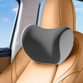 thumbnail image 2 of Gray Universal Fit Automotive Lumbar Support Pillow With Neck Rest Cushion Set Machine Washable Flock Cover For Daily Commuting #ExZ13, 2 of 6