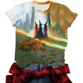thumbnail image 5 of Qzwdhjm Halloween Shirts for Women Short Sleeve Spooky Season T-shirts Crewneck Pumpkin Loose Casual Plus Size Tops for Halloween Party, 5 of 6