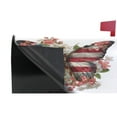 thumbnail image 4 of 25.4x20.78" Magnetic PVC Mailbox Cover Letter Box Cover Mailbox Wraps Post for Holiday Garden Yard Decor Butterfly with Flag Pattern, 4 of 9