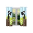 thumbnail image 2 of Mkhert Dog With Bones Blackout Window Curtain Kitchen Curtain 26X39 Inch, 2 Panels, 2 of 3