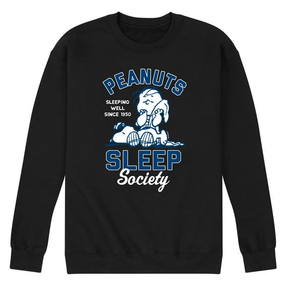 Peanuts - Peanuts Sleep Society - Men's Crew Neck Fleece Pullover