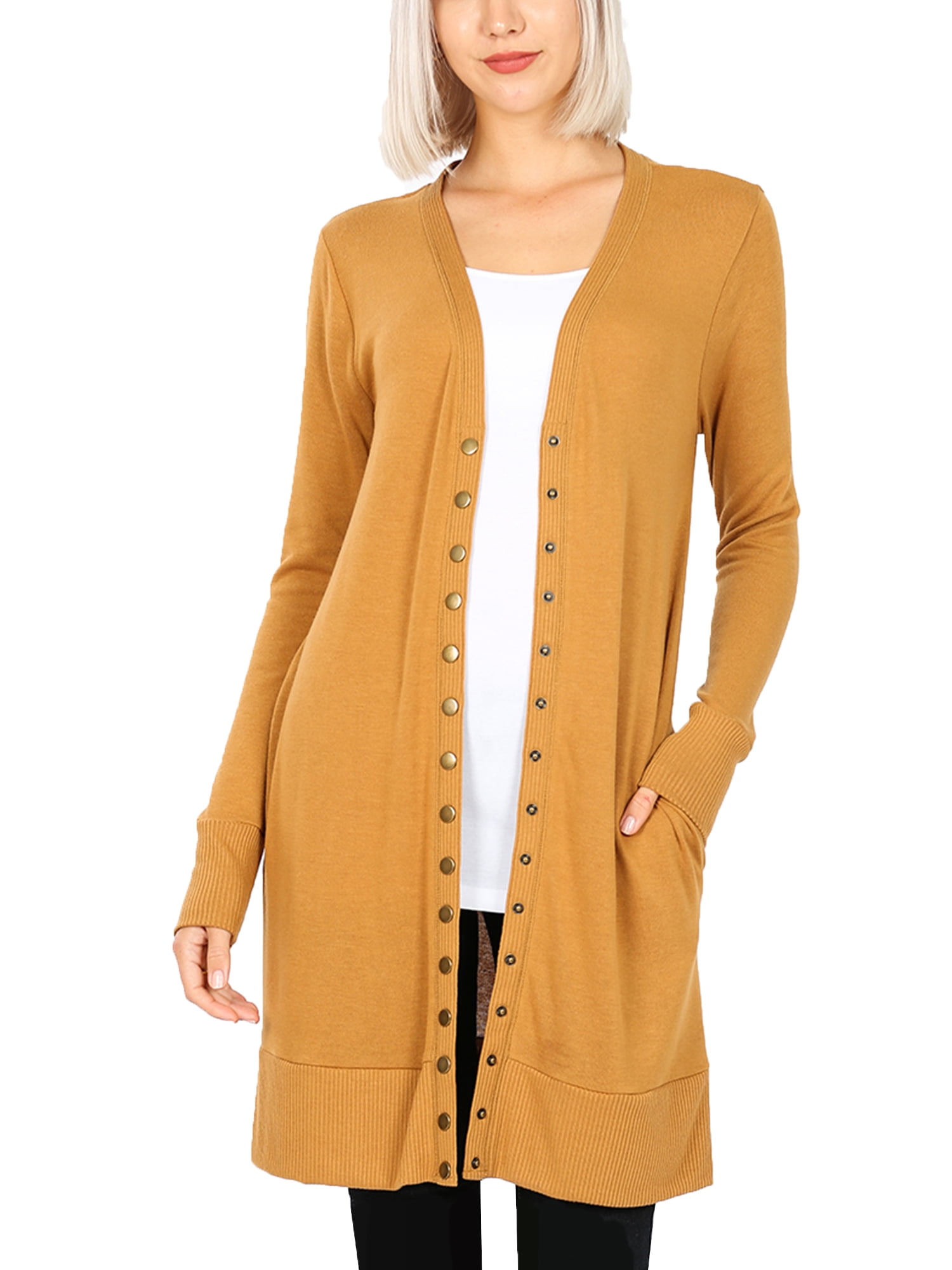 Knee length cardigan with buttons Clearance