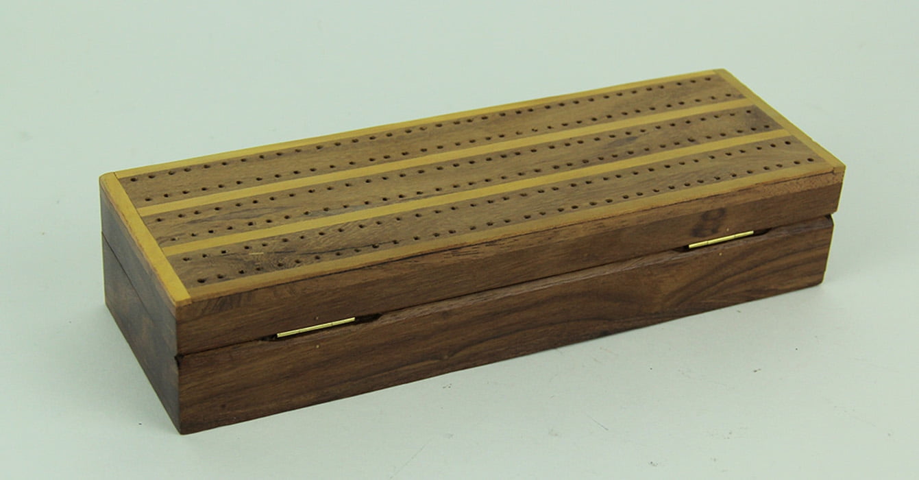 Classic Hinged Wood Cribbage Board with 9 Pegs Included Walmart Canada