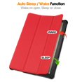 thumbnail image 2 of SaniMore for Amazon HD10 (2023) Case, Auto Sleep/Wake Rugged PC Tri-Fold Kickstand [Support iPad 1st/3rd Pencil Charging]  Shockproof Protective Case for Women Men, Red, 2 of 10