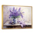 thumbnail image 2 of Designart "Still Life With Violet Accents" Violets Floater Framed Canvas Prints, 2 of 5