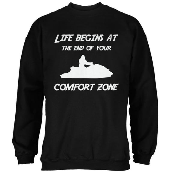Comfort Zone Jet Ski Black Adult Sweatshirt - X-Large