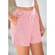 thumbnail image 3 of Shorts PRETTYGARDEN 2025 Verano Pijama Cuadros Rosa Talle S, 3 of 9
