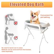 Bath Tub for Dogs, Bathing Station Dog Tub, 2 in 1 Elevated Dog Bath for Small to Medium Sized Pets
