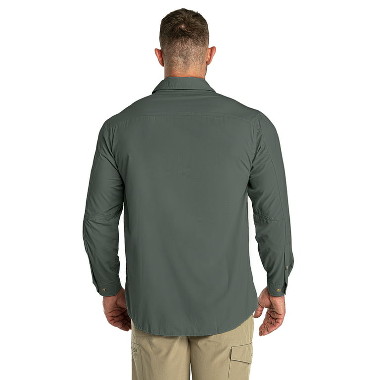 33,000ft Men's Long Sleeve Hiking Shirts Lightweight Quick Dry Sun  Protection UV UPF 50 Fishing Shirt Outdoor Safari Travel