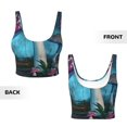 thumbnail image 6 of Uemuo Fantasy Mushrooms Pattern Women's Sports Bra - High Impact Support, Breathable, and Comfortable Athletic Bra for Running, Yoga, and Workouts, 6 of 9
