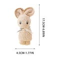 thumbnail image 3 of Kieccall Corals Fleece Small Towel Squares Handkerchief Cute Rabbits Shaped Souvenir Gift Towel, 3 of 7