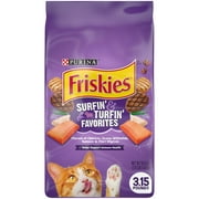 Friskies Dry Cat Food, Surfin' & Turfin' Favorites, 3.15 lb. Bag