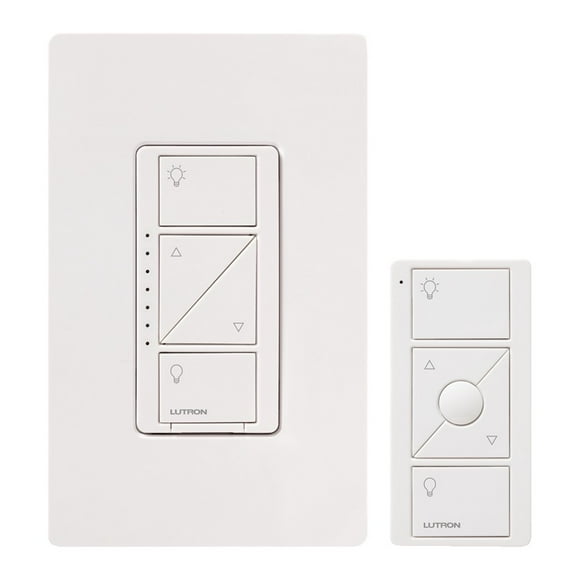 Lutron P-PKG1W-WH Caseta 150W White Compact Fluorescent Light & LED 3 Way Wireless Dimmer