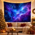 thumbnail image 3 of Deep-Space Nebula and Starfield Against Cosmic Navy Sky, Majestic Celestial for Space Lovers, Astronomy Wall Art, Halloween Gift Tapestry Wall Hanging for Bedroom and Living Room, 3 of 7