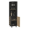 thumbnail image 3 of FM FURNITURE Leah Corner Bar Cabinet  Black Wengue / Pine Engineered Wood, 3 of 4