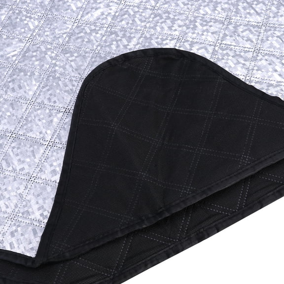 Milisten Heavy Duty Car Windshield Cover Plated Silver Uv Proof Waterproof Peva Fabric