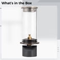 thumbnail image 6 of Camping Gas Lamp, Adjustable Brightness, Portable Outdoor Camping Lights, Metal Glass Tent Light for Fishing, Hiking, Mountaineering, Gas Lantern 4.1 x 1.5 in / 10.3 x 3.9 cm, 6 of 7