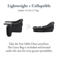 thumbnail image 4 of Inglesina - Fast Table Chair with Fast Tray: Hook On Portable High Chair for Babies and Toddlers, Damage Free Travel Booster Seat for Restaurant Use - Includes Snap On Tray, Black, 4 of 6