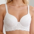 thumbnail image 3 of Womens Bras Underwire Push Up Bras for Women Lace Splice Lightly Lined Casual Everyday Underwear Tshirt Bra, 3 of 6