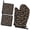 Mushroom and Moth, variant on Mushroom and Moth Black Pattern Oven Mitts and Pot Holder Sets 2 Pcs for Kitchen Baking, Cooking and Grilling, Heat Resistant Up To 392 °F
