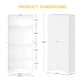 thumbnail image 7 of Homall Storage Cabinet Cupboard with 2 Doors, Standing, for Kitchen, Laundry or Utility Room, White, 7 of 7