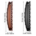 thumbnail image 2 of EIGTHTAIL Pince à Cheveux Banane 3 Pcs Pinces à Cheveux Banane Forme de Poisson Pince Queue de Cheval Banane Pinces à Cheveux Longues Accessoires de Coiffure pour Femmes (Marron Blanc Noir), 2 of 5