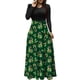 thumbnail image 1 of Vestido largo de manga larga con cuello redondo y estampado navideño para mujer Pompotops  hdfakjf5594, 1 of 6