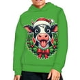 thumbnail image 2 of DISNIMO Christmas Cow Hoodies for Boys Pullover Sweatshirt Teen Boy with Graphic Hoodies for Girls Long Sleeve Hoodies Children Clothes Hoodie 11-13 Girls Streetwear Hoodie Soft Oversized, 2 of 7