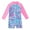 Pink, variant on Esaierr Girls Boyleg One Piece Swimwear Upf 50 Front Zip Surf Wetsuit Kids Ages 4-12 Sun Protection Bathing Suit