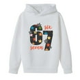 thumbnail image 4 of Girls Tracksuit 67 Pullover Hoodie Kids Hop Casual Outfit White 12 Y-13 Y, 4 of 4