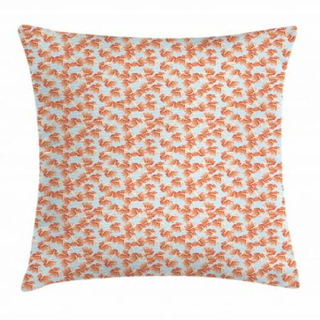 Aqua And Coral Throw Pillow Cushion Cover Pastel Toned Bouquet Of