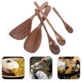 thumbnail image 2 of CIMAXIC 5pcs/set Wooden Spoon Soup Spoon Rice Spoon Kitchen Cooking Scoop Tableware,7.8"X2.28"X0.71", 2 of 5