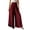 Wine, variant on Womens Wide Leg Flowy Pants Dressy High Waist Chiffon Palazzo Pants Loose Lightweight Long Dance Yoga Trousers with Pockets