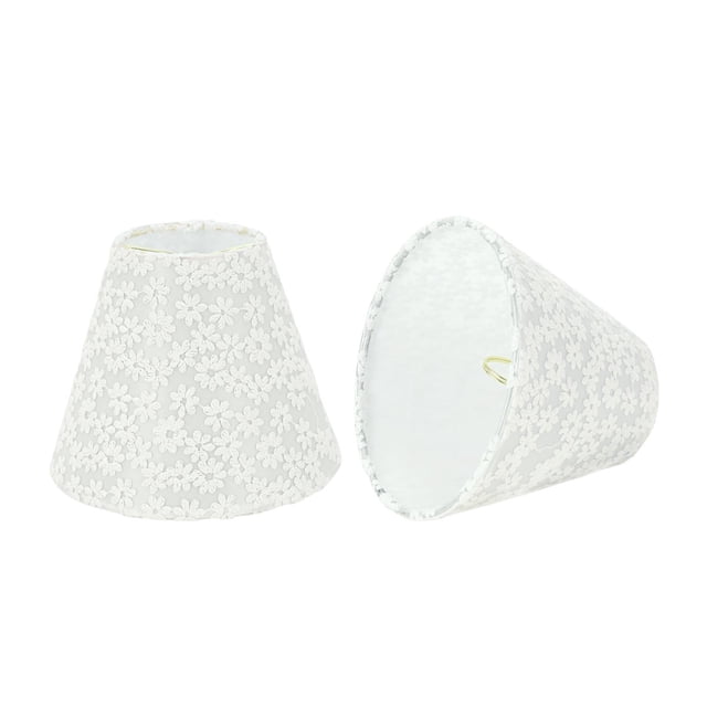 Aspen Creative 32113-2 Petit Ensemble de Lustres Rigides en Forme d'Empire (2 Pack), Design Transitionnel en Blanc, Largeur Inférieure 6 Pouces (3 Pouces x 6 Pouces x 5 Pouces) Abat-Jour à Clipser